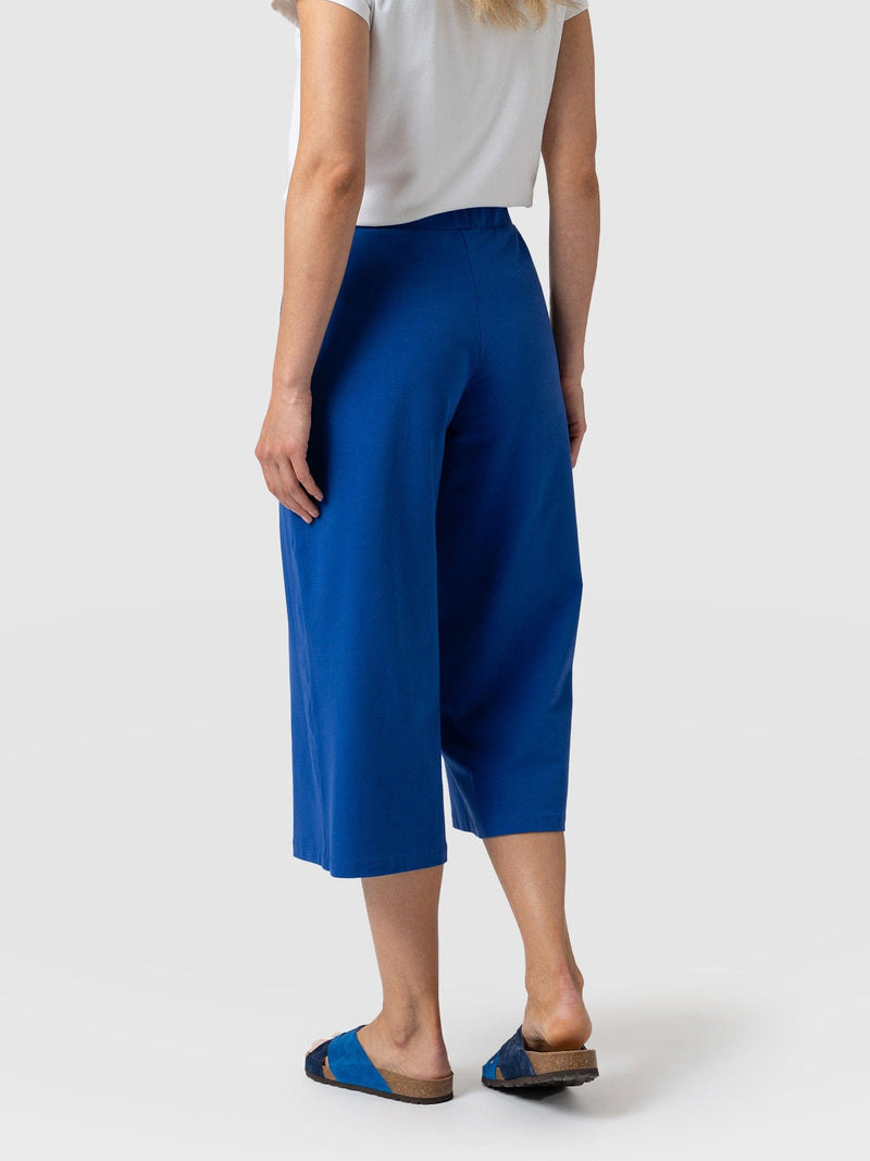 Cara Wide Leg Culotte Cobalt Blue - Women's Culottes | Saint + Sofia® EU