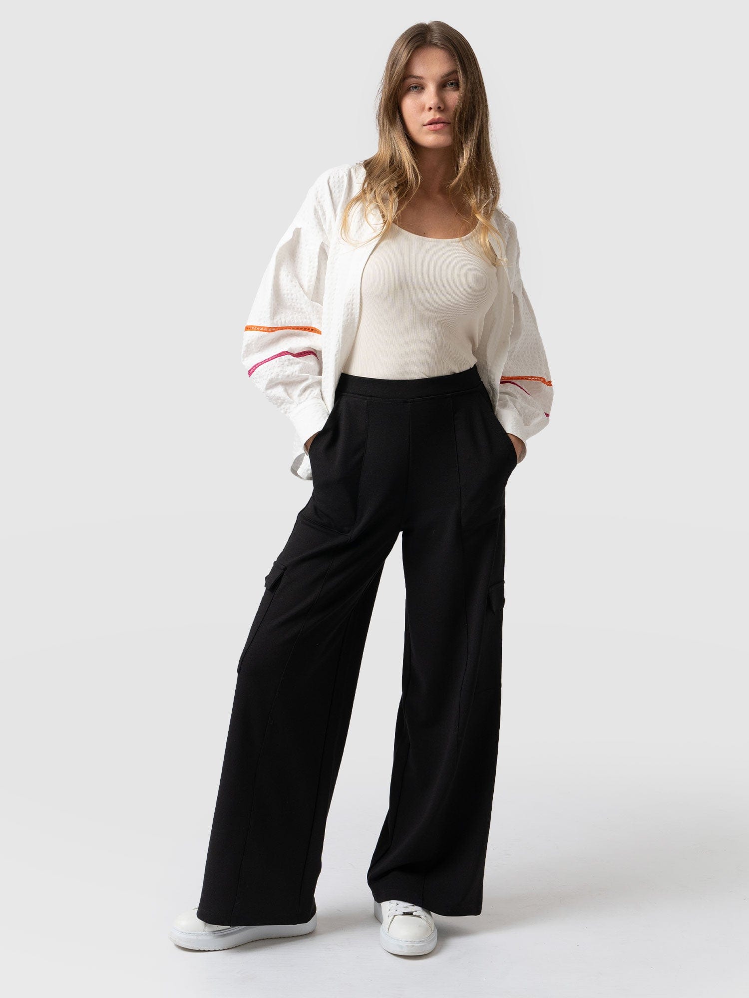 Cargo Chelsea Pant Black - Women's Trousers | Saint + Sofia® UK