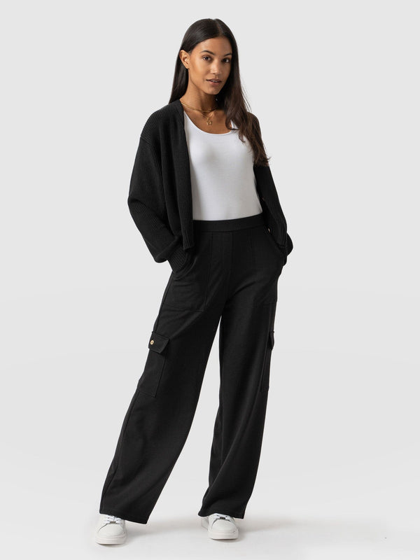 Cargo Chelsea Wide Leg Pant Black  - Women's Trousers | Saint + Sofia® EU