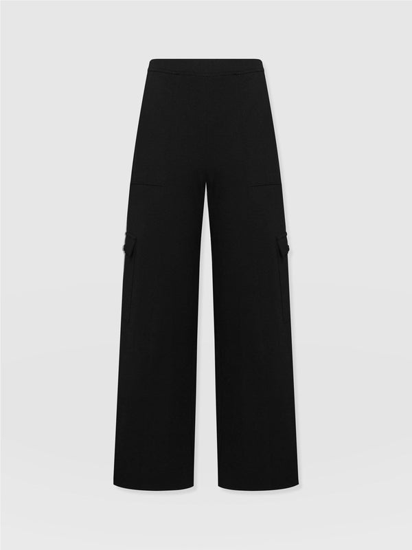 Cargo Chelsea Wide Leg Pant Black  - Women's Trousers | Saint + Sofia® EU