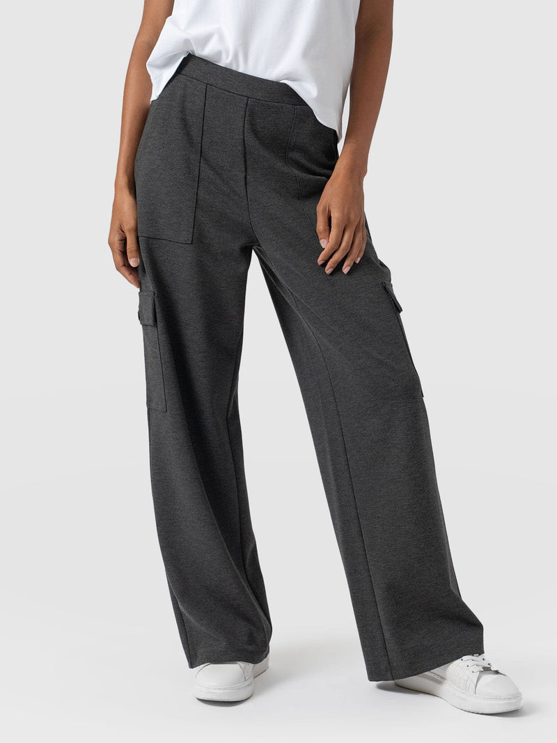 Cargo Chelsea Wide Leg Pant Charcoal  - Women's Trousers | Saint + Sofia® EU