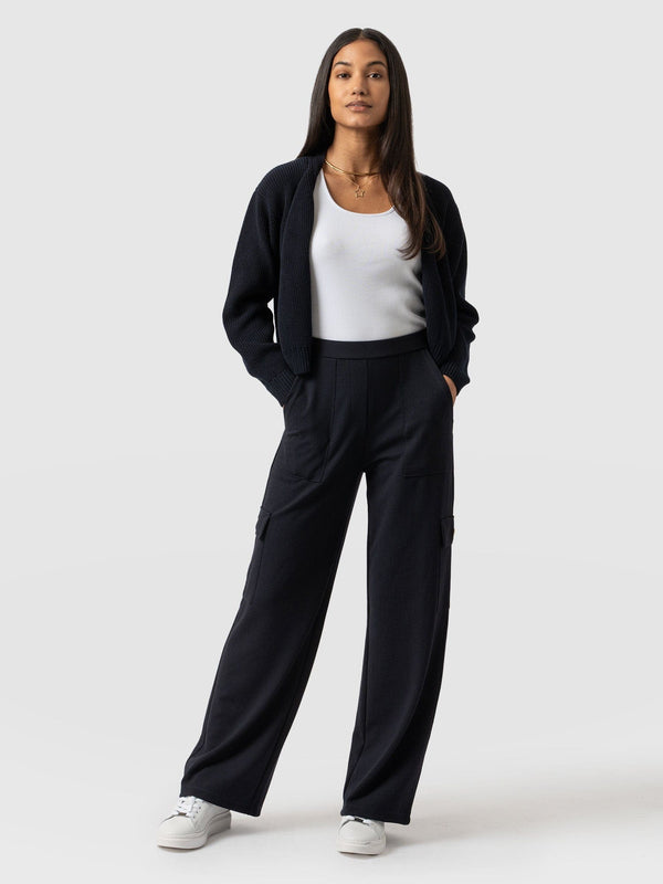 Cargo Chelsea Wide Leg Pant Navy  - Women's Trousers | Saint + Sofia® EU