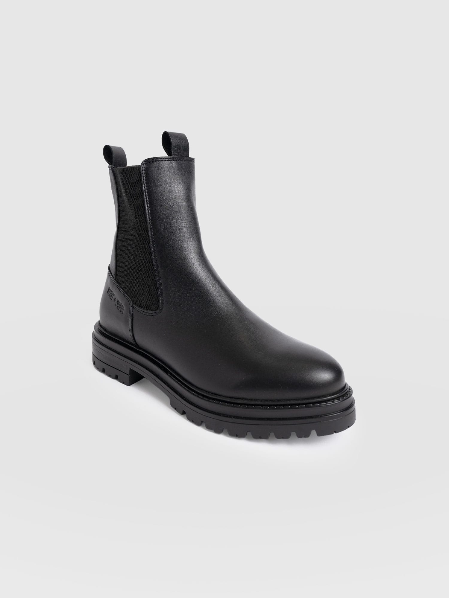 Carnaby Chelsea Boot Black - Women's Leather Boots | Saint + Sofia® EU