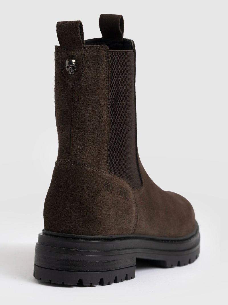 Carnaby Chelsea Boot - Chocolate Suede - Women's Shoes | Saint + Sofia® EU