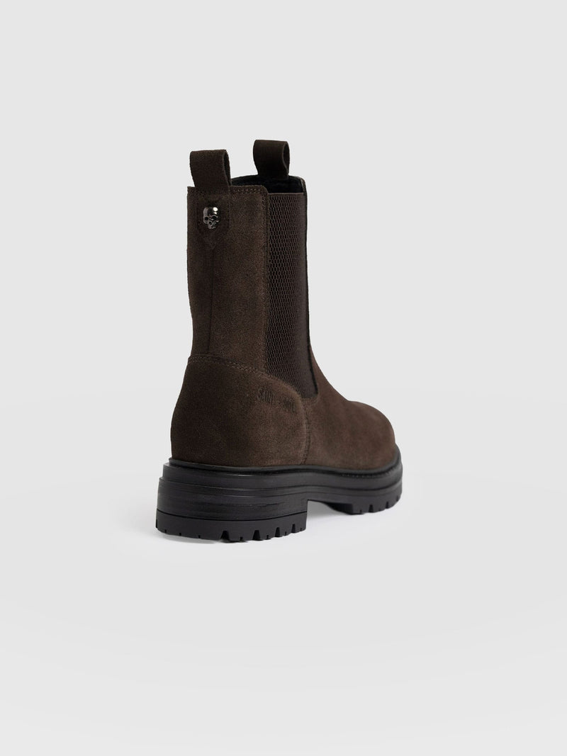 Carnaby Chelsea Boot - Chocolate Suede - Women's Shoes | Saint + Sofia® EU