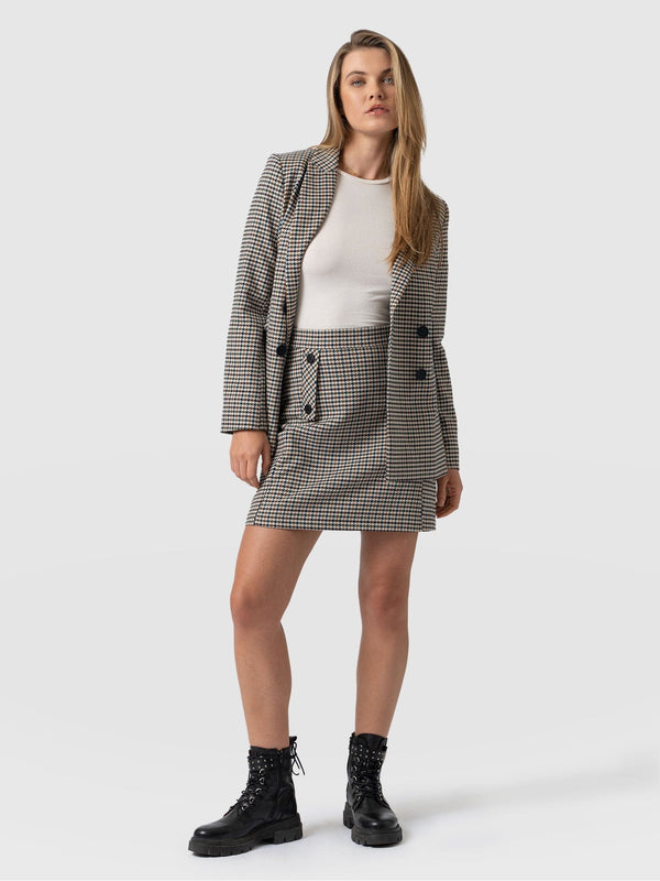 Carnaby Mini Skirt Saxon Jacquard - Women's Skirt | Saint + Sofia® EU