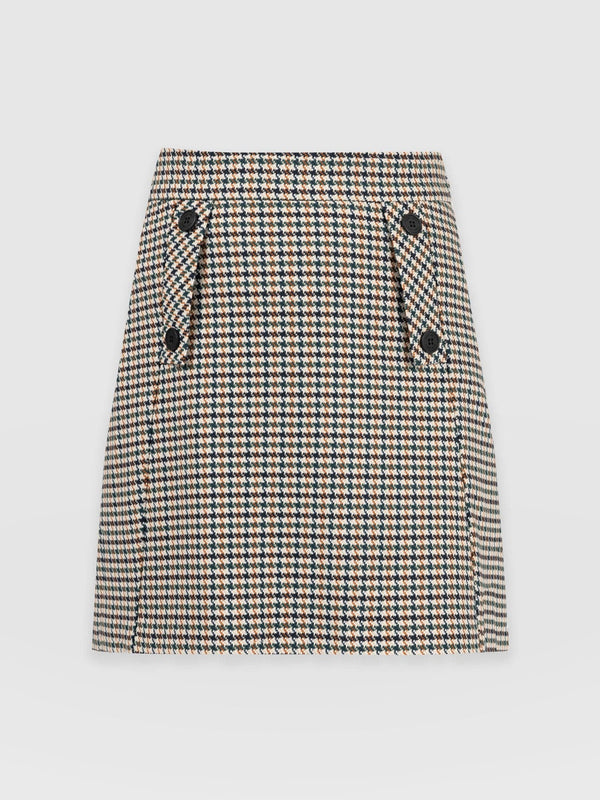 Carnaby Mini Skirt Saxon Jacquard - Women's Skirts | Saint + Sofia® EU