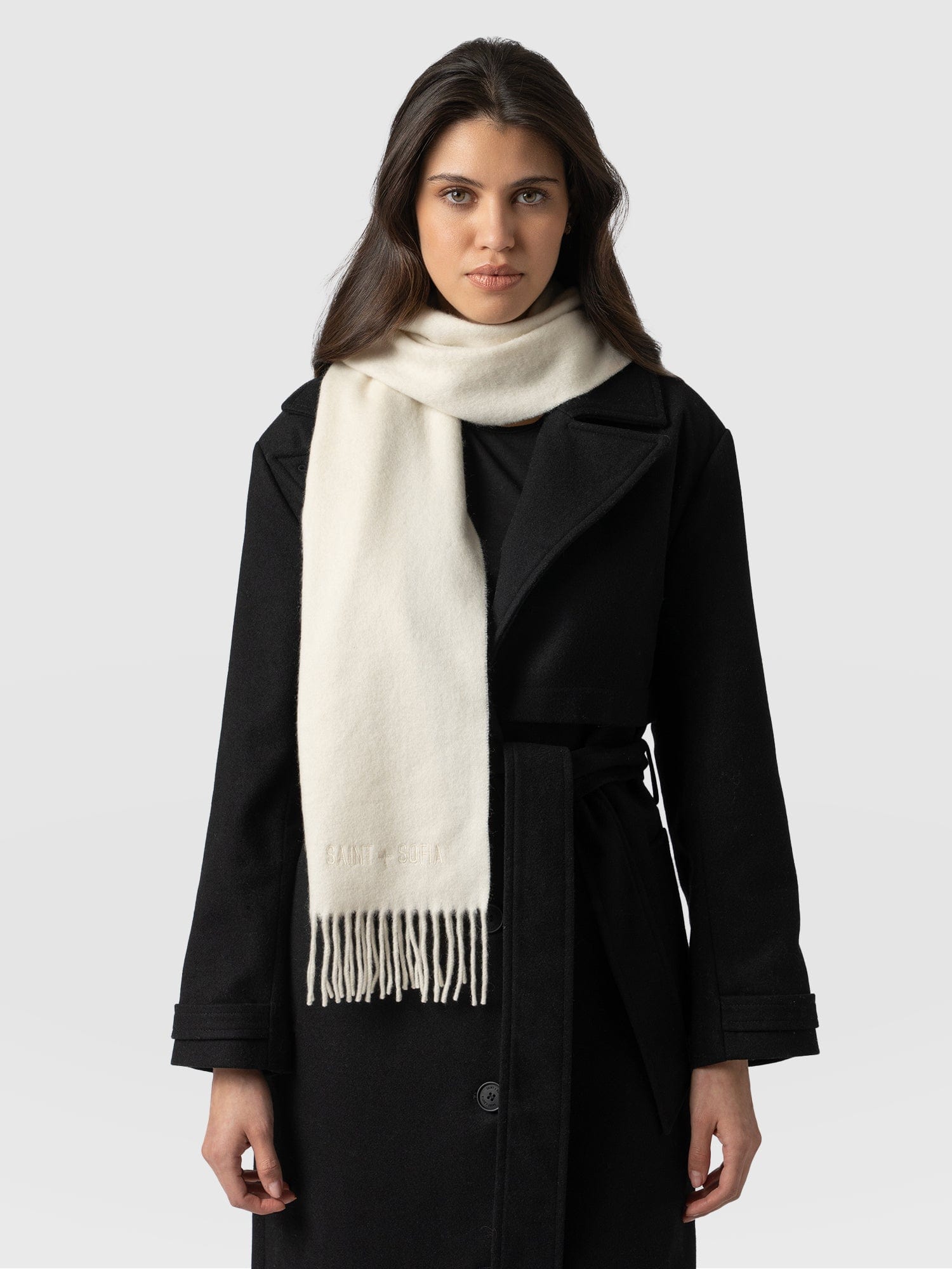 Cashmere Scarf Cream - Women's Scarves | Saint + Sofia® EU