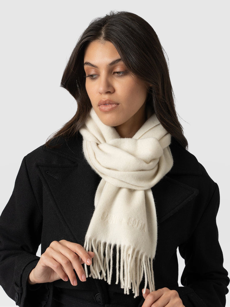 Cashmere Scarf Cream - Women's Scarves | Saint + Sofia® EU