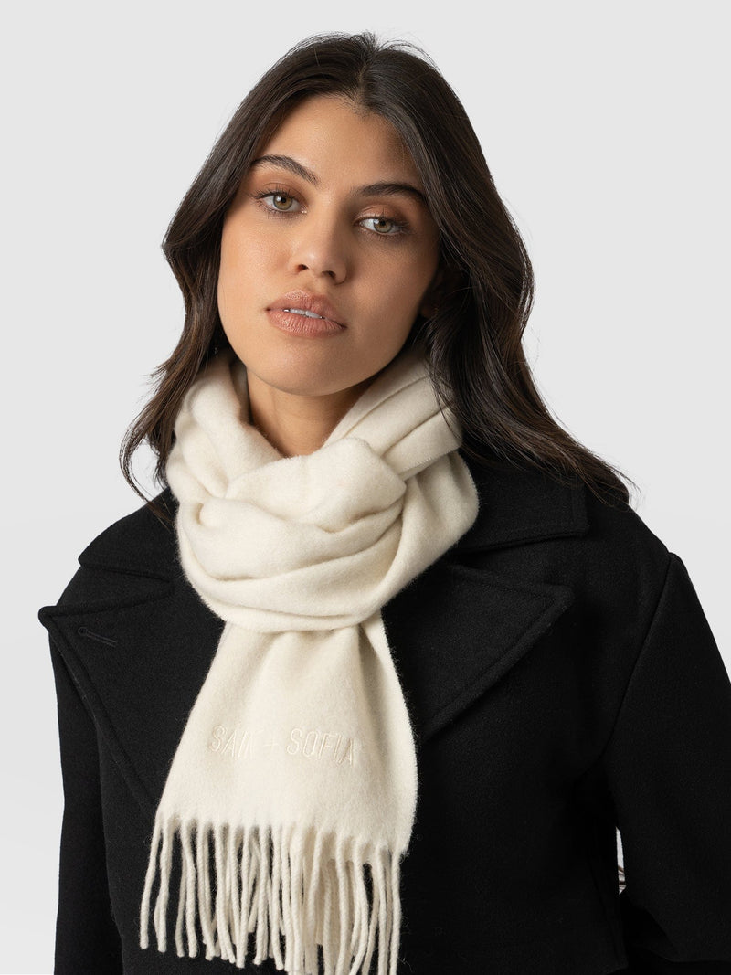 Cashmere Scarf Cream - Women's Scarves | Saint + Sofia® EU