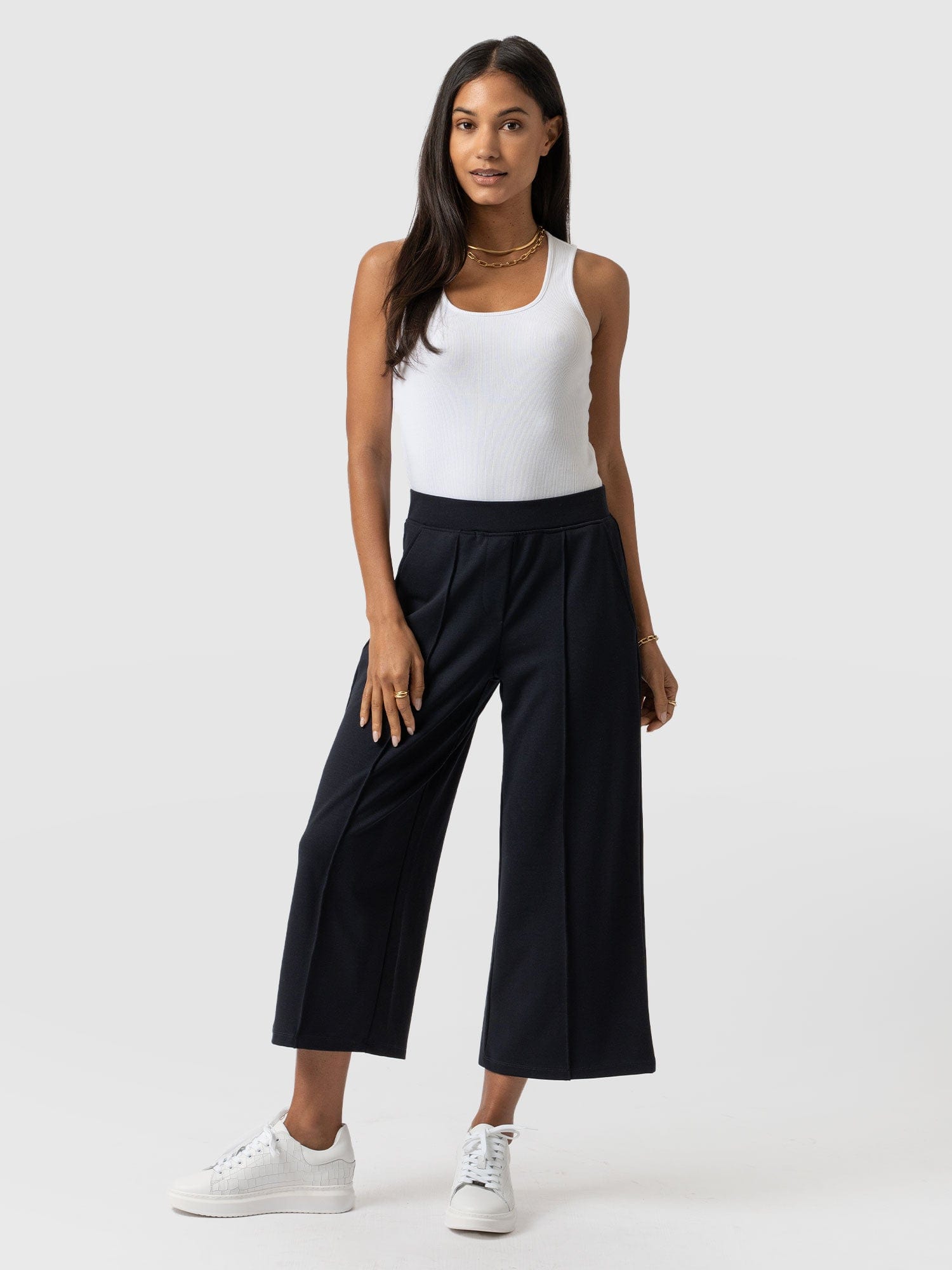 Cavendish Culotte Navy - Women's Culottes | Saint + Sofia® EU