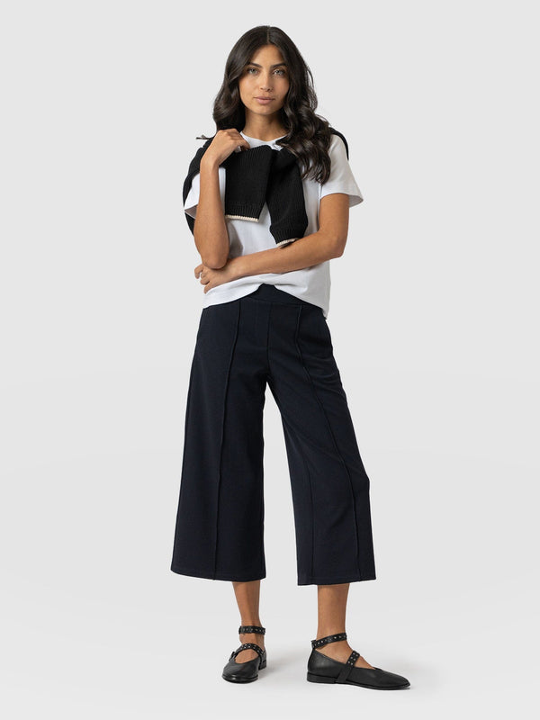 Cavendish Culotte Navy - Women's Culottes | Saint + Sofia® EU