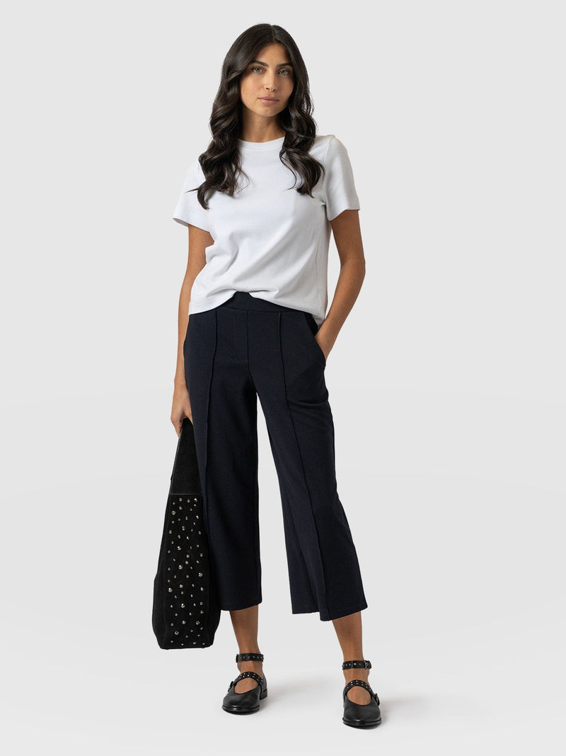 Cavendish Culotte Navy - Women's Culottes | Saint + Sofia® EU