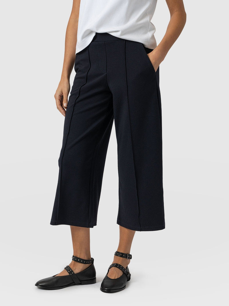 Cavendish Culotte Navy - Women's Culottes | Saint + Sofia® EU