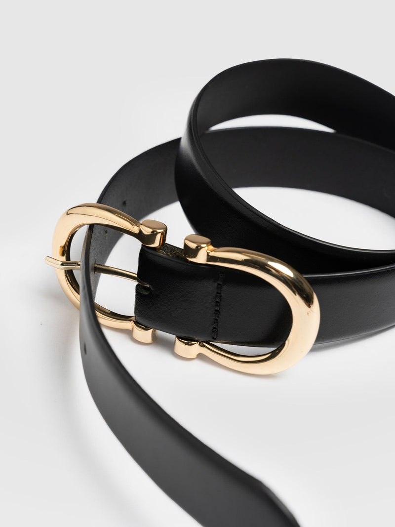 Chelsea Belt Black - Leather Belts | Saint + Sofia® EU