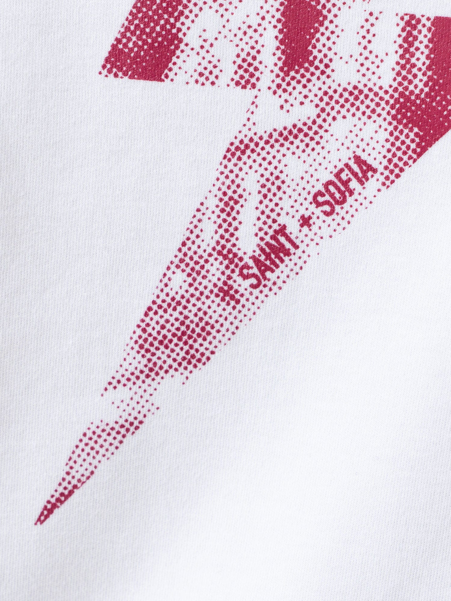 Chelsea Crew Neck Tee - White - Pink Lightning Bolt - Women's T-shirts | Saint + Sofia? EU