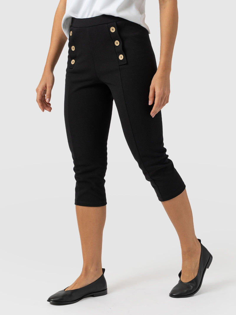 Chelsea Crop Legging - Black - Women's Trousers | Saint + Sofia® EU