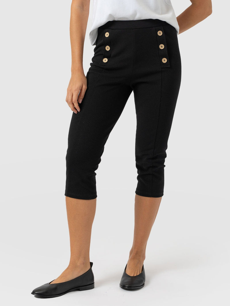 Chelsea Crop Legging - Black - Women's Trousers | Saint + Sofia® EU