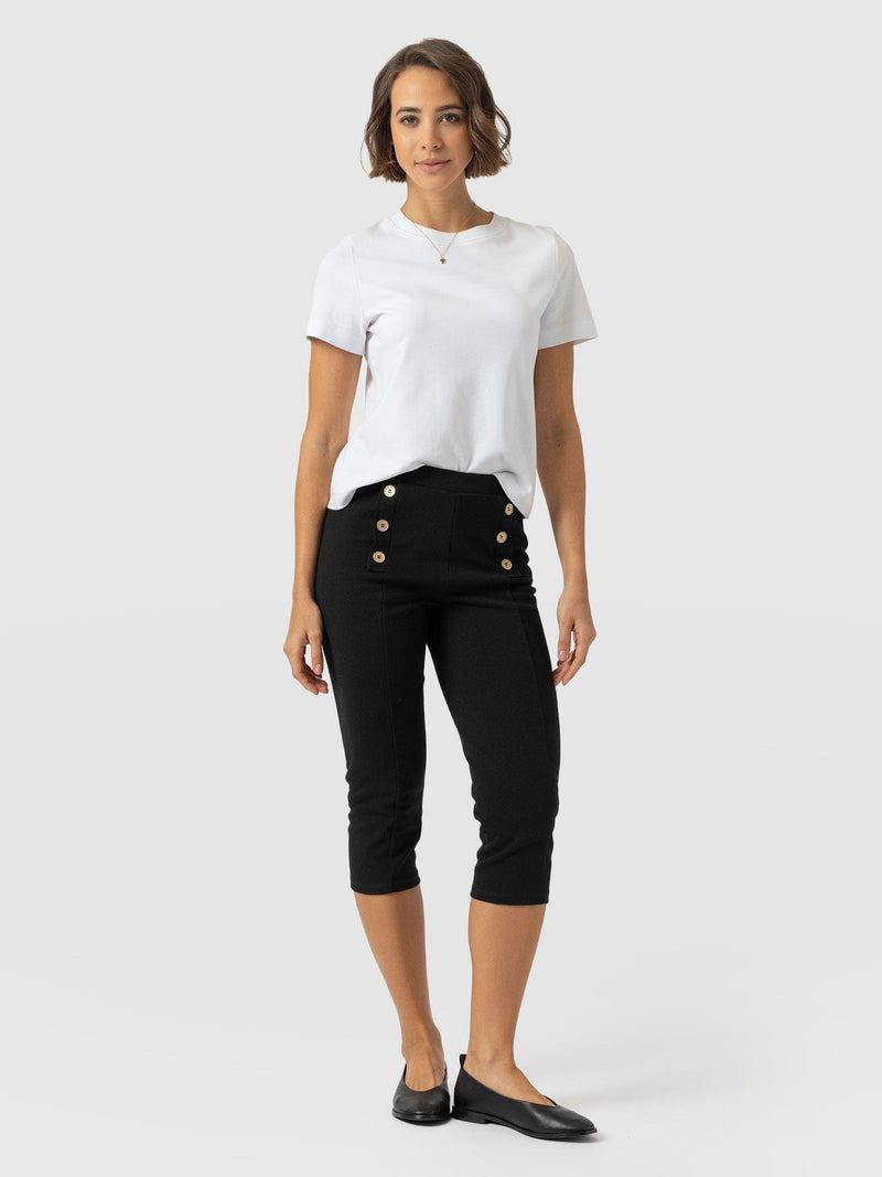 Chelsea Crop Legging - Black - Women's Trousers | Saint + Sofia® EU