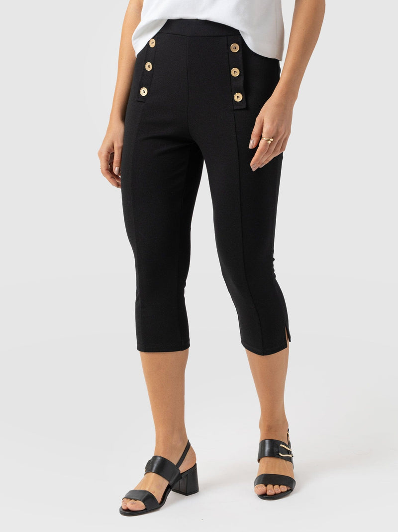 Chelsea Crop Legging - Black - Women's Trousers | Saint + Sofia® EU
