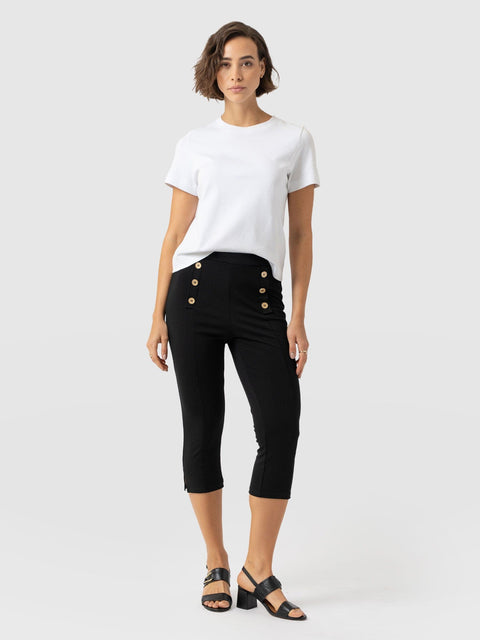 Chelsea Capri Legging - Black - Women's Trousers | Saint + Sofia® EU