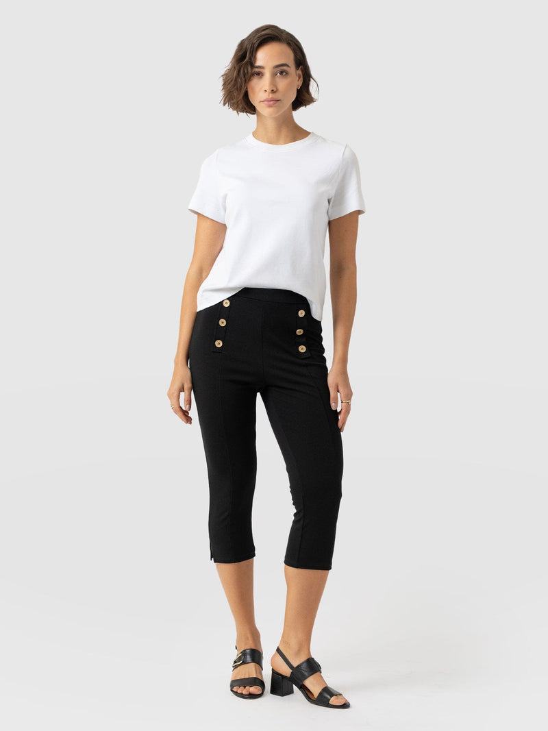 Chelsea Crop Legging - Black - Women's Trousers | Saint + Sofia® EU