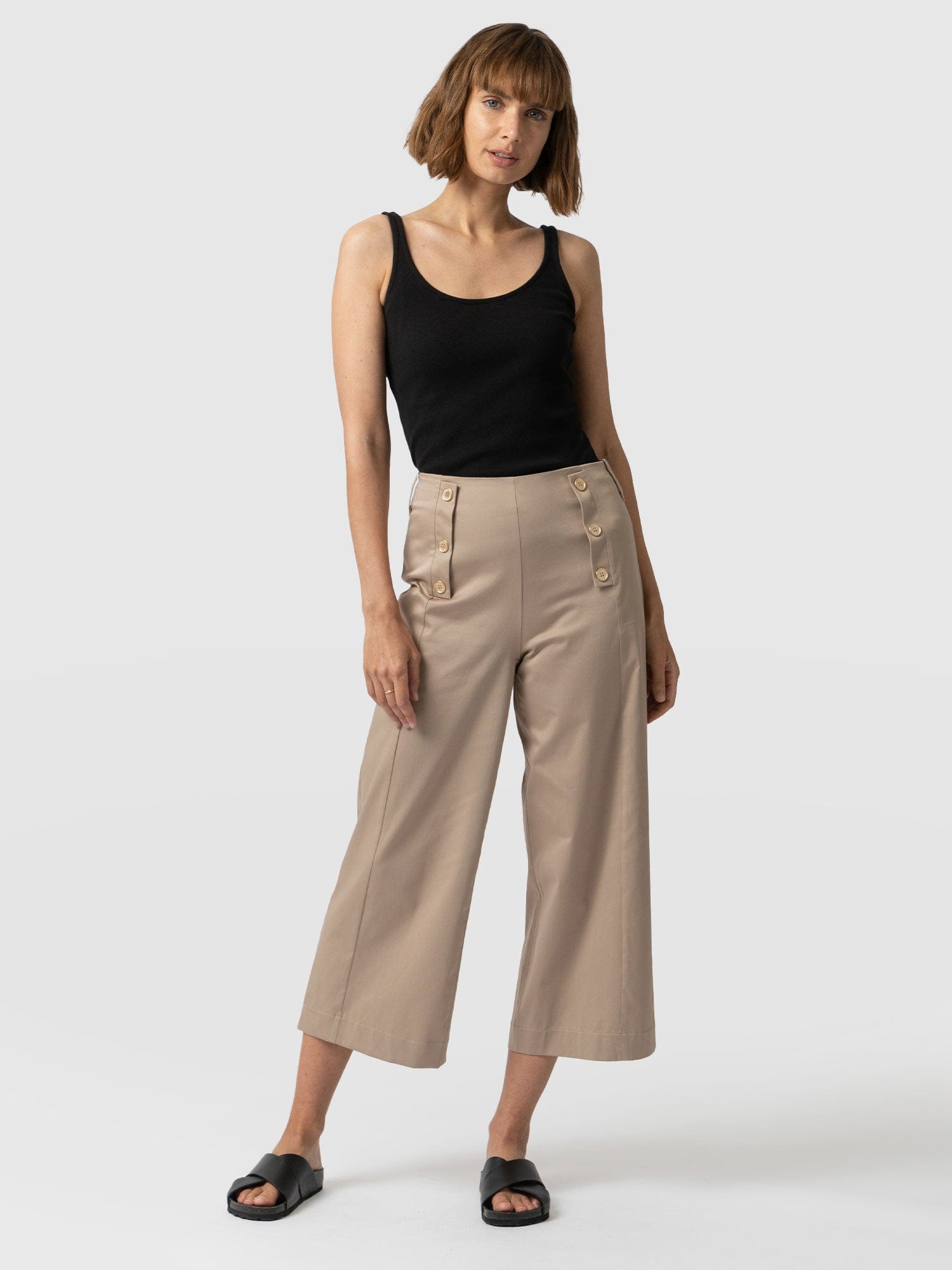 Chelsea Culotte Beige - Women's Culottes | Saint + Sofia® EU