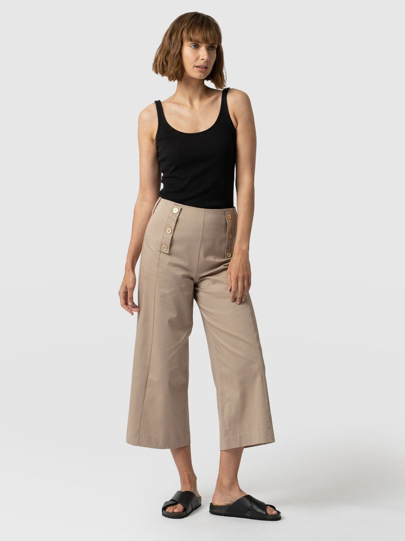 Chelsea Culotte Beige - Women's Culottes | Saint + Sofia® EU