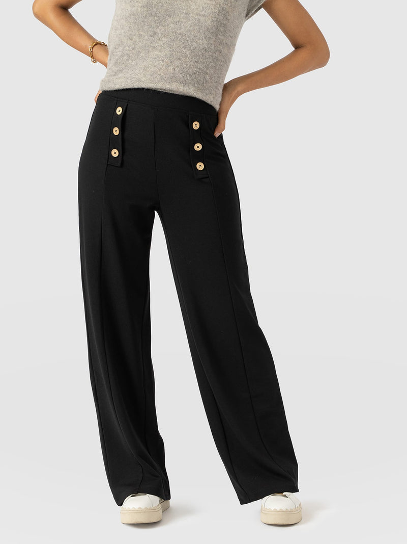 Chelsea Pant Black Jersey - Women's Trousers | Saint + Sofia® EU