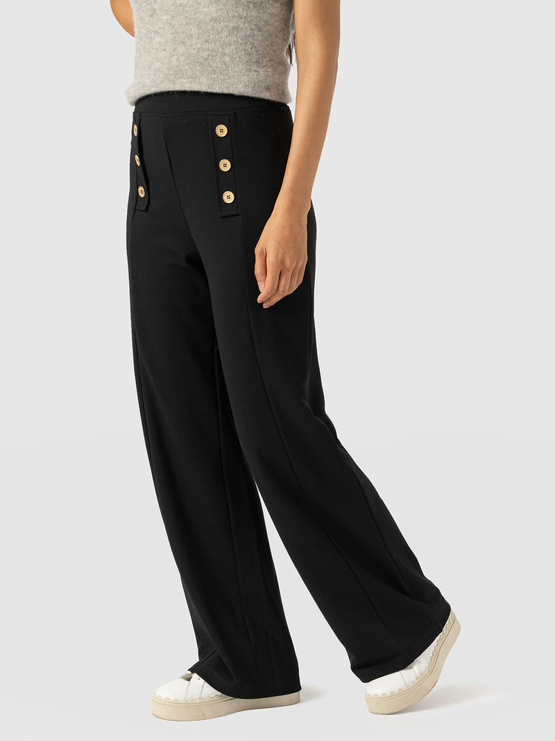 Chelsea Pant Black Jersey - Women's Trousers | Saint + Sofia® EU