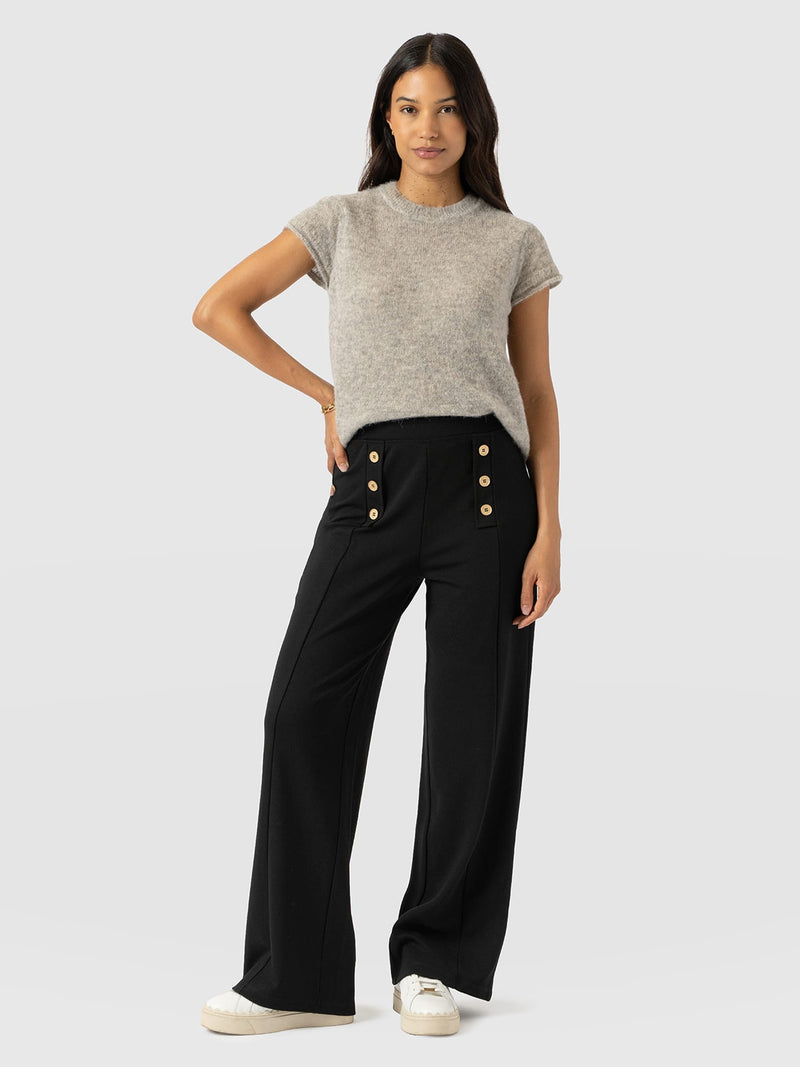 Chelsea Pant Black Jersey - Women's Trousers | Saint + Sofia® EU