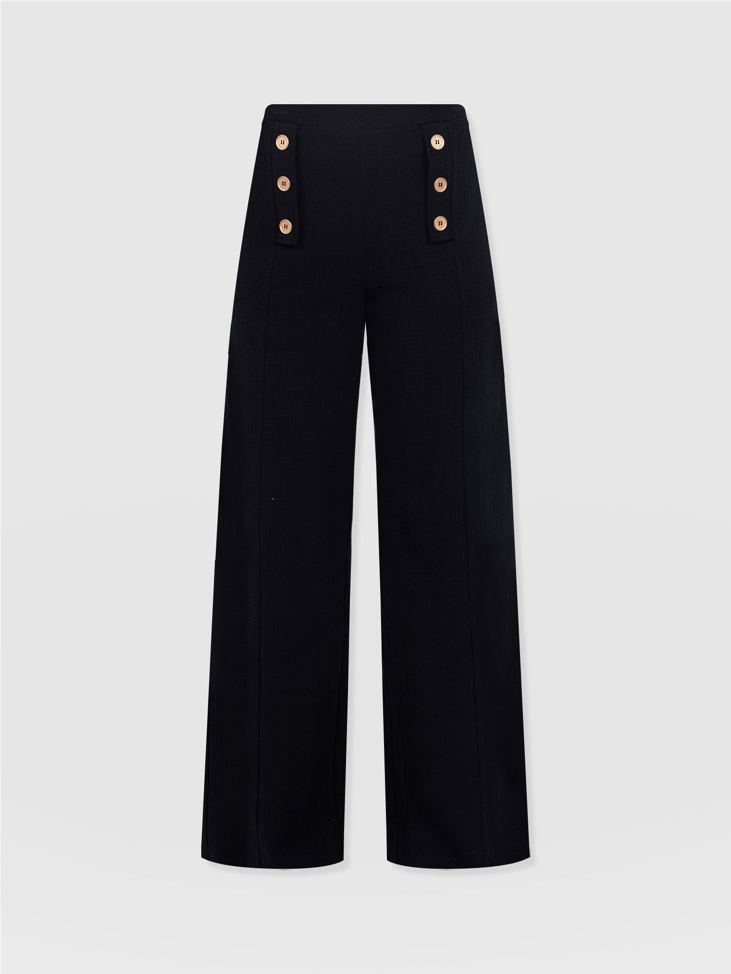 Chelsea Pant - Black Textured - Women's Trousers | Saint + Sofia® EU