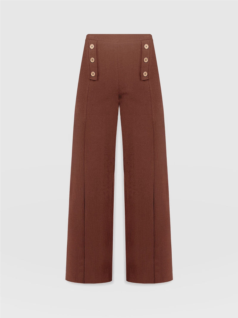 Chelsea Pant - Maroon Textured - Women's Trousers | Saint + Sofia® EU