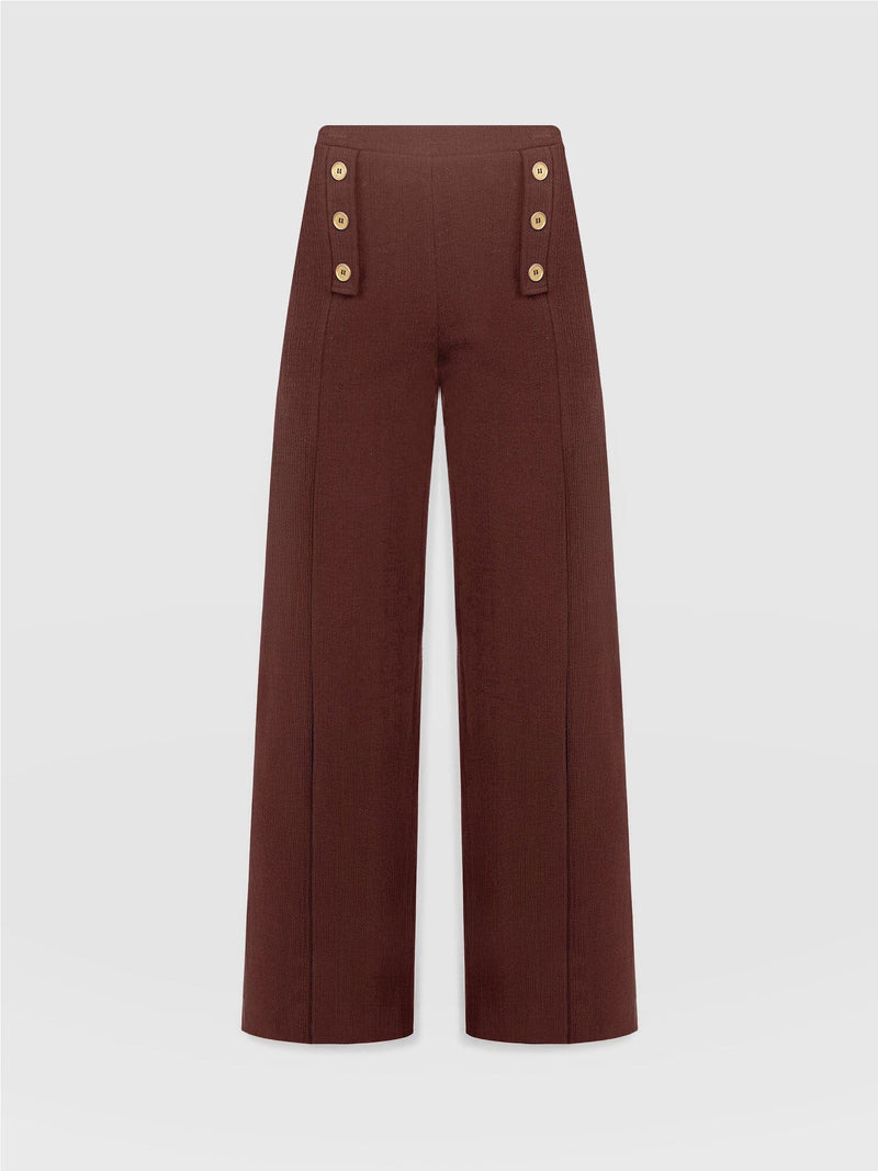 Chelsea Pant - Maroon Textured - Women's Trousers | Saint + Sofia® EU