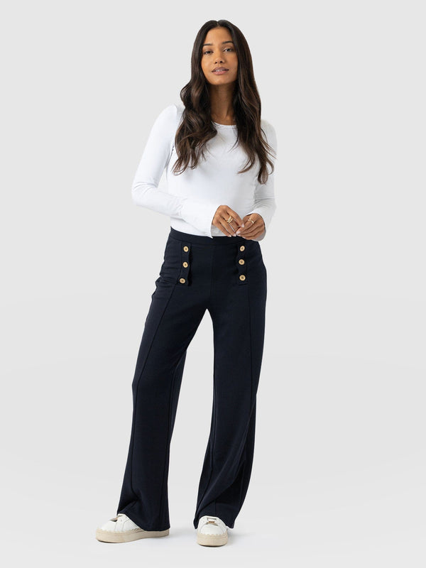 Chelsea Pant Navy Jersey - Women's Trousers | Saint + Sofia® EU