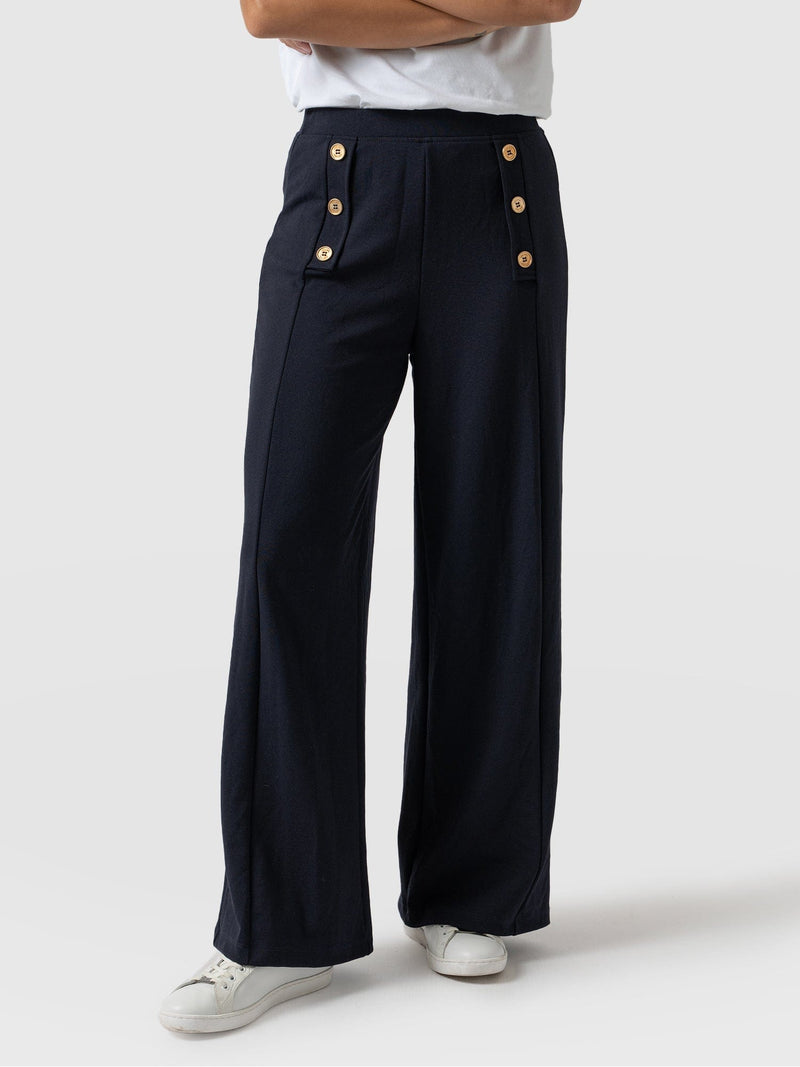 Chelsea Pant Navy Jersey - Women's Trousers