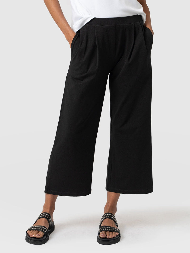 City Culotte Black - Women's Culottes | Saint + Sofia® EU