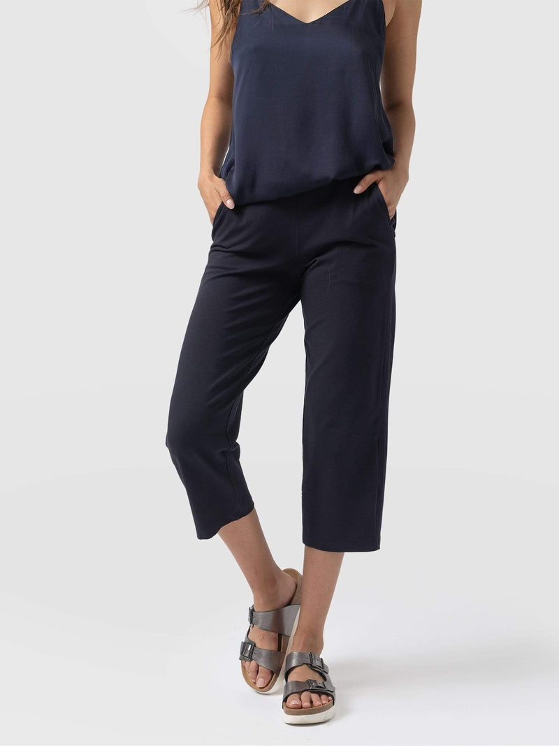 City Culotte Navy - Women's Culottes | Saint + Sofia® EU