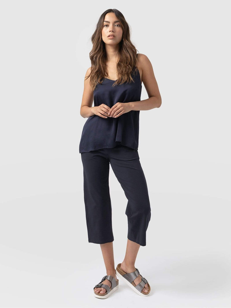 City Culotte Navy - Women's Culottes | Saint + Sofia® EU