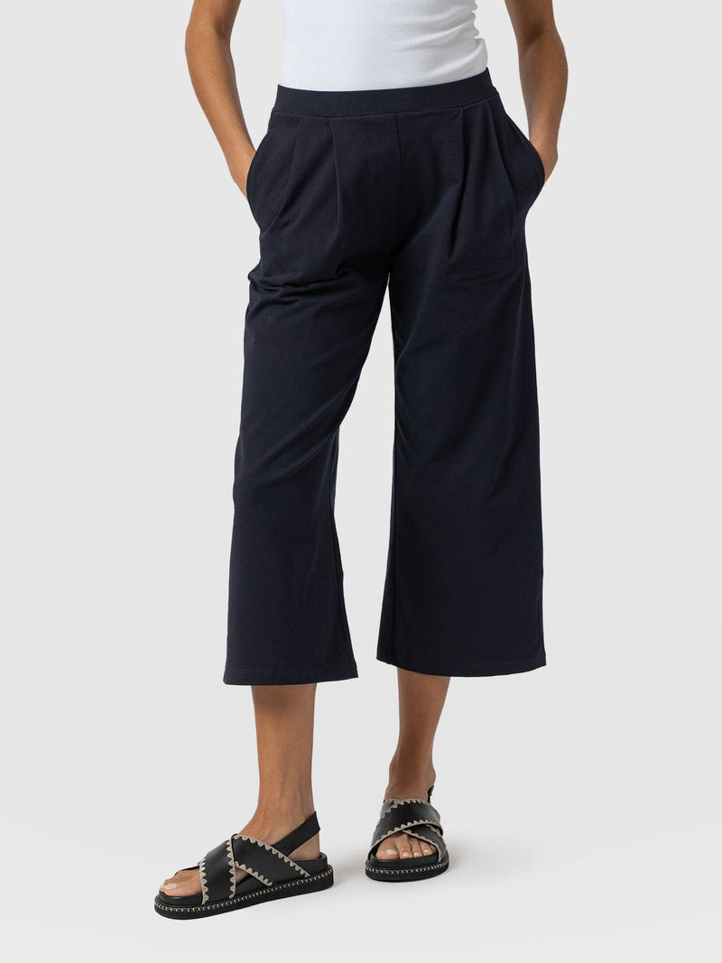 City Culotte Navy - Women's Culottes | Saint + Sofia® EU