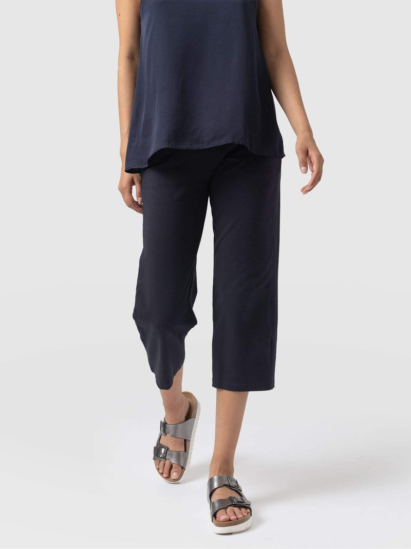 City Culotte Navy - Women's Culottes | Saint + Sofia® EU