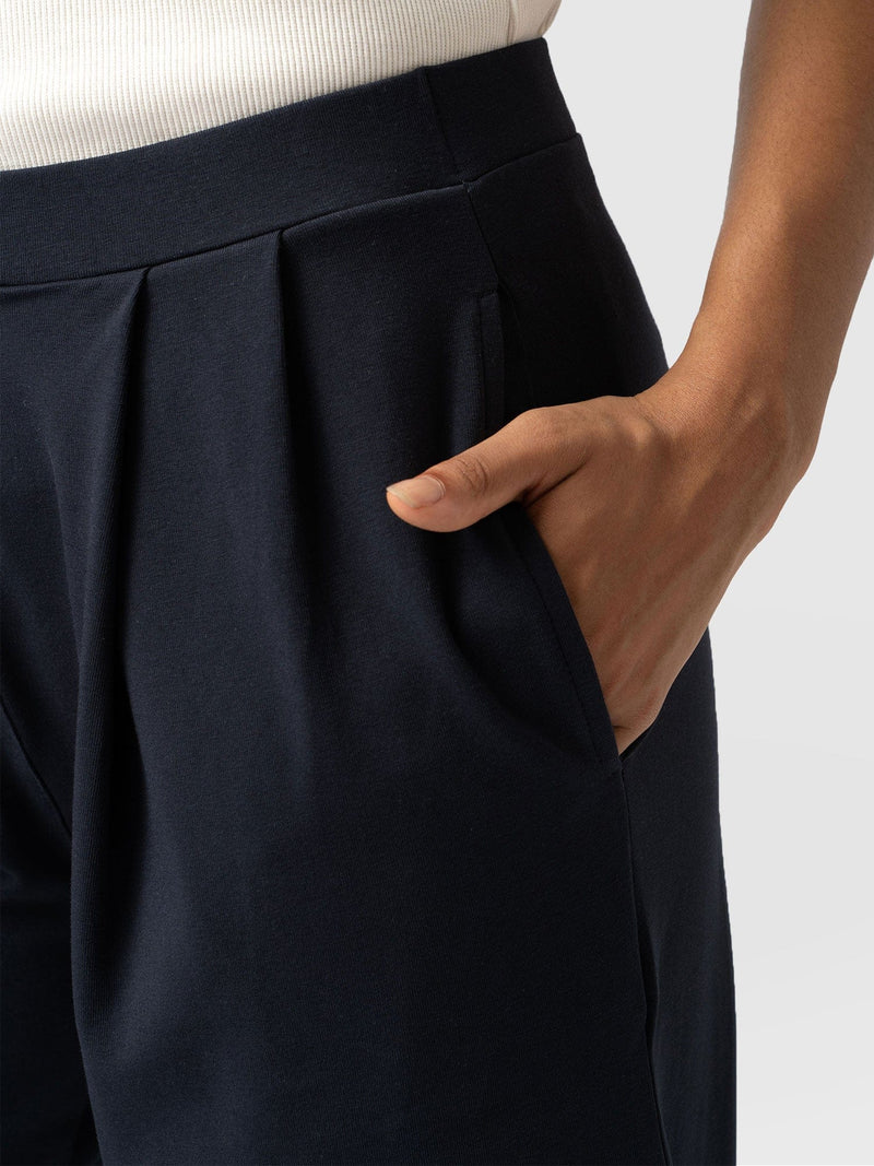 City Culotte Navy - Women's Culottes | Saint + Sofia® UK