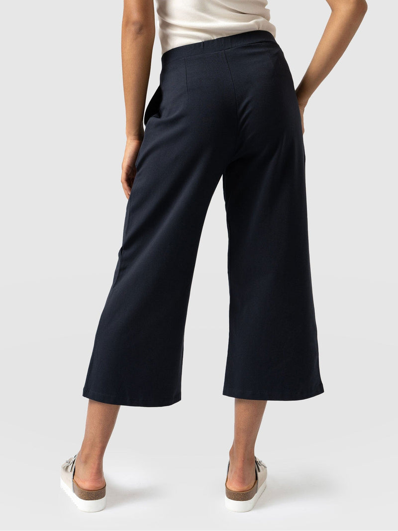 City Culotte Navy - Women's Culottes | Saint + Sofia® UK