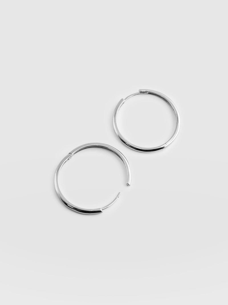 Classic Hoop Earrings Silver - Women's Jewellery | Saint + Sofia® EU