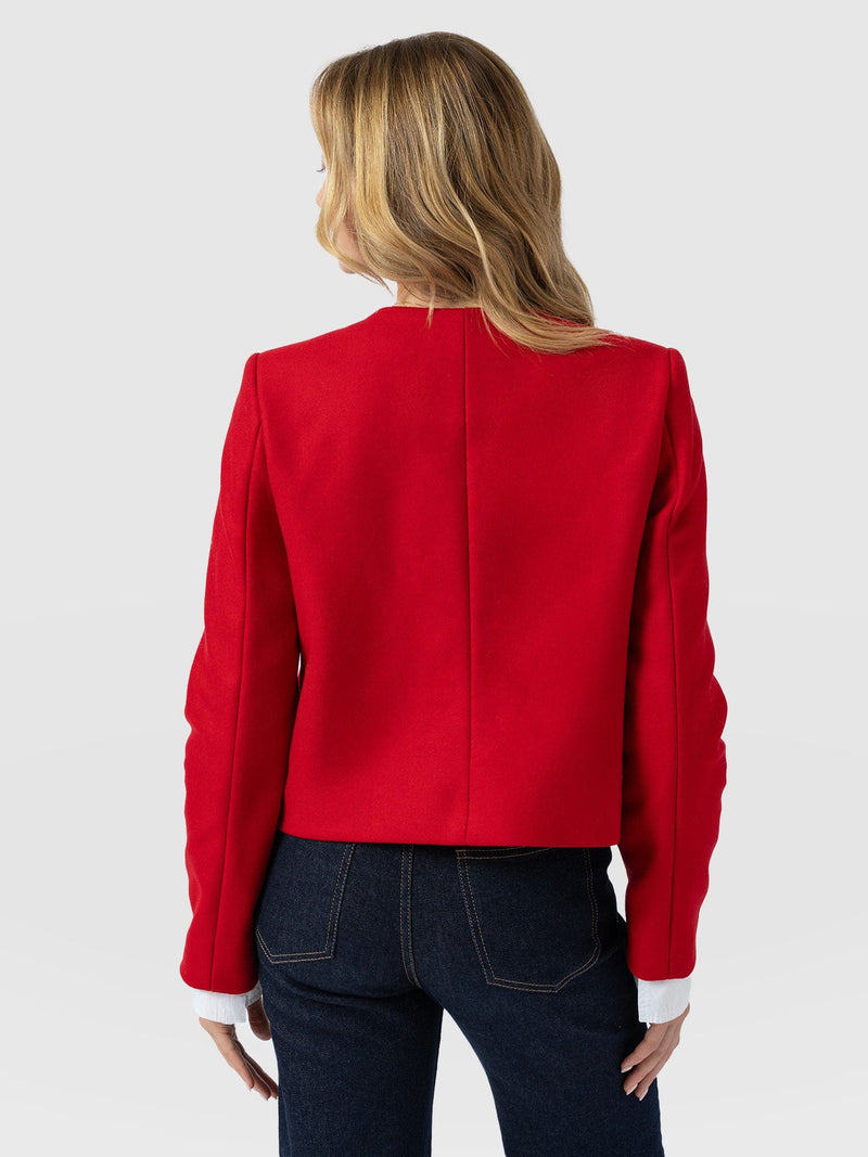 Colette Jacket - Red - Women's Jackets | Saint + Sofia® EU