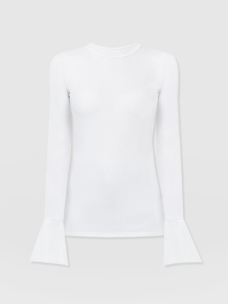 Connie Cuff Tee White - Women's Tops | Saint + Sofia® EU