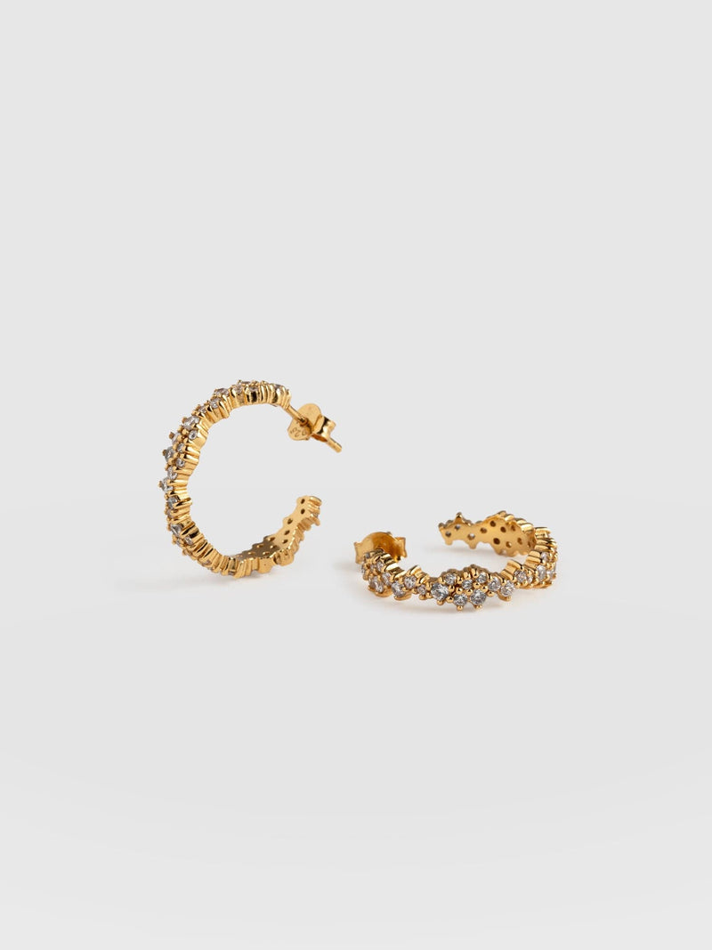 Constellation Cluster Hoop Earrings Gold - Women's Jewellery |  Saint + Sofia® EU