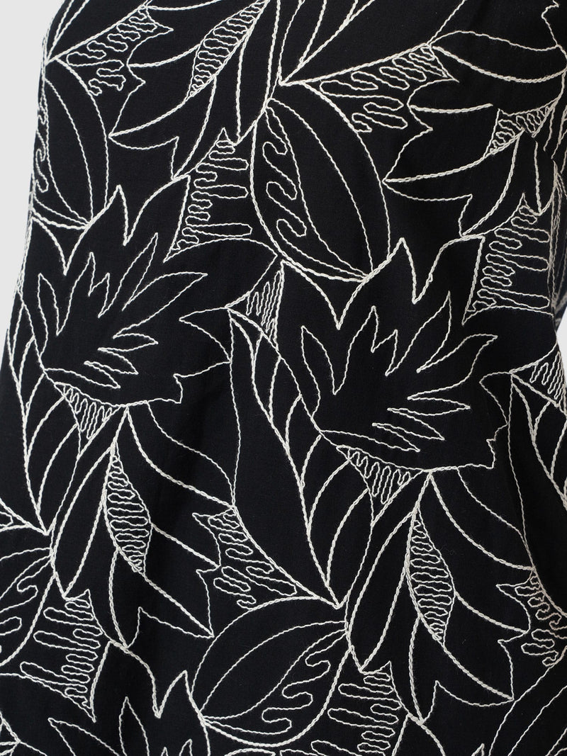 Corinne Cami Dress - Black Embroidered - Women's Dresses | Saint and Sofia® EU