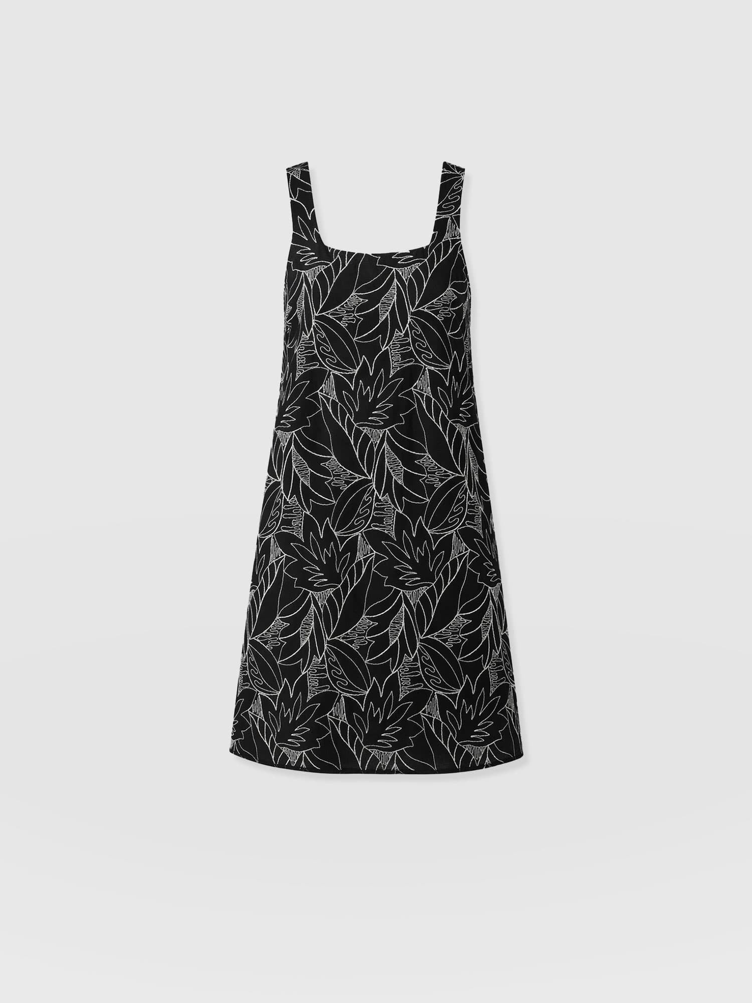 Corinne Cami Dress - Black Embroidered - Women's Dresses | Saint and Sofia® EU
