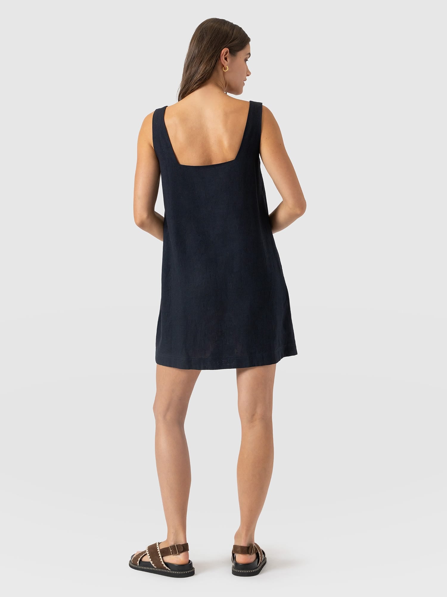 Corinne Linen Cami Dress - Navy - Women's Dresses | Saint and Sofia® EU